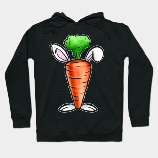 A Carrot with Bunny Feet and Ears. Easter Hoodie